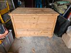 Oude Houten Dekenkist met Vak, Antiek en Kunst, Ophalen