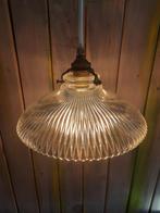 Vintage Holophane Glas Hanglampje - Art Deco, Ophalen of Verzenden, Glas, Minder dan 50 cm