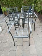 Drie Metalen Tuinstoelen - Grijs, Ophalen, Gebruikt, Drie, Metaal