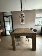 Houten Eettafel - Robuust Design, Ophalen, Gebruikt, 100 tot 150 cm, Eikenhout