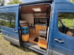 Camperbus Mercedes Benz Sprinter zelfbouw, Auto's, Mercedes-Benz, Automaat, 2375 kg, 2000 kg, Blauw