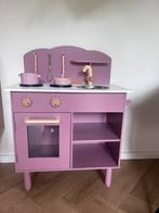 Houten speelgoedkeuken met accessoires, Kinderen en Baby's, Speelgoed | Speelkeukens, Ophalen, Zo goed als nieuw, Hout