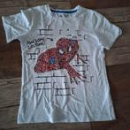 Wrijf t-shirt wit Marvel Spiderman maat 128, Ophalen of Verzenden, Jongen, Shirt of Longsleeve