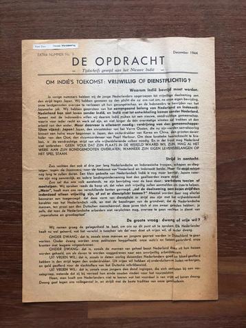 Verzet. December 1944 DE OPDRACHT. Tijdschrift gewijd beschikbaar voor biedingen