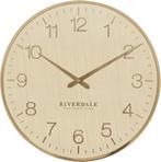 "NIEUW" Wandklok Riverdale Type Ritz Kleur Goud 40 cm, Huis en Inrichting, Woonaccessoires | Klokken, Analoog, Ophalen of Verzenden