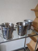 3 Wijnkoelers - waarvan 1 met handbeugel, Ophalen of Verzenden, Gebruikt, Overige materialen, Minder dan 25 cm