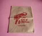 Juten zak jute tas met rood satijnen lint Olifant, Diversen, Kerst, Ophalen of Verzenden