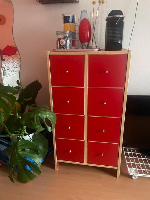 Vintage IKEA Robin ladekast – rood & uniek, Huis en Inrichting, Kasten | Ladekasten, Zo goed als nieuw, Minder dan 100 cm, 50 tot 100 cm