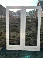 Dubbele hardhouten tuindeur, Ophalen of Verzenden, Zo goed als nieuw