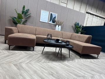 SHOWMODEL Industriële Eco Lederen Cognac U-Bank / Hoekbank beschikbaar voor biedingen