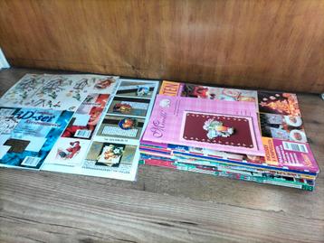 Stapel boeken + 3 sets v maken 3D kaarten, kerst, va €2,-pst beschikbaar voor biedingen