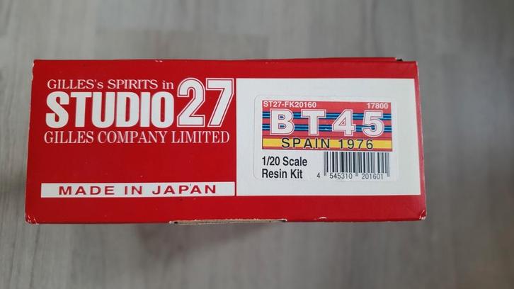 Studio27 1/20 Brabham BT45 Spanish GP 1976 multimedia kit, Hobby en Vrije tijd, Modelbouw | Auto's en Voertuigen, Nieuw, Auto