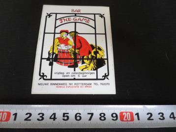 sticker Rotterdam Bar THE GAME Nieuwe binnenweg 191  beschikbaar voor biedingen