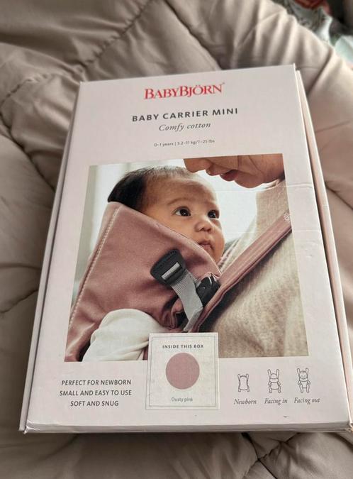 Baby Björn draagzak Baby Carrier Mini Dusty Pink, Kinderen en Baby's, Babydragers en Draagdoeken, Zo goed als nieuw, Draagzak