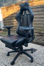 Ergonomische bureastoel/gamestoel met voetsteun, Huis en Inrichting, Bureaustoelen, Ophalen of Verzenden, Zo goed als nieuw, Zwart