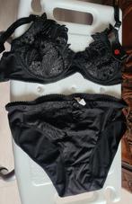 Nieuw lingerie set, mt 44 / 100 C, zwart. (bh staat 44, slip, Verzenden, Zwart, Setje