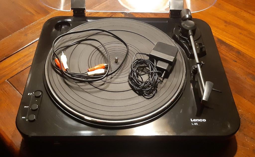 Platenspeler Lenco L-85 (compleet met kabels), Overige merken, Gebruikt, Ophalen of Verzenden, USB-aansluiting