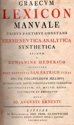 Graecum Lexicon Manvale (Leipzig/London 1767), Ophalen of Verzenden