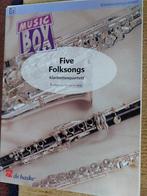 5 Folksongs voor klarinet kwartet grade 2 De Haske, Verzenden, Les of Cursus, Zo goed als nieuw, Klarinet