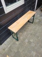 Tuinbankje  bankje opklapbaar biertafelbankje, Ophalen, Gebruikt, Hout