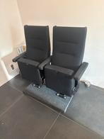 Zwarte bioscoopstoelen - comfortabel en stijlvol!, Ophalen, Gebruikt, Twee, Zwart