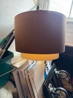 Set van 2 Stoffen Hanglampen Bruin / Creme, Huis en Inrichting, Lampen | Hanglampen, Ophalen, Gebruikt, Stof, 50 tot 75 cm