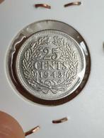25 cent 1943 EP, zilver nr.3 (4), Postzegels en Munten, Munten | Nederland, Zilver, Ophalen of Verzenden, 25 cent