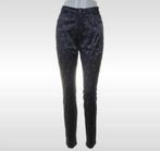 POM Amsterdam Satijn Zwarte Broek Multicolor Print Maat L, Kleding | Dames, Maat 38/40 (M), Verzenden, Zwart, Zo goed als nieuw