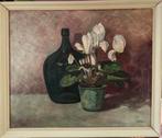 Stilleven met een cyclaam, Antiek en Kunst, Kunst | Schilderijen | Klassiek, Ophalen of Verzenden