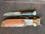 Vintage Mes met Lederen Schede, Antiek en Kunst, Antiek | Gereedschap en Instrumenten, Ophalen of Verzenden