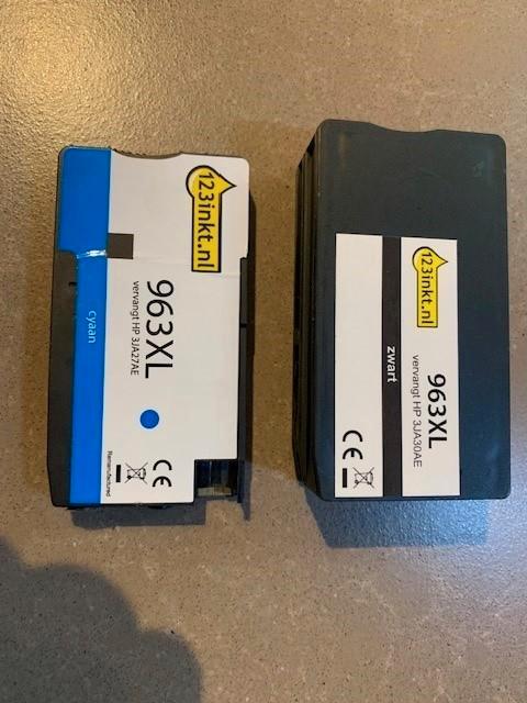 Cartridges Zwart en Cyaan HP 963XL, Computers en Software, Printerbenodigdheden, Nieuw, Cartridge, Ophalen of Verzenden