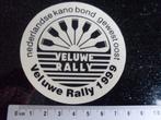 ruit sticker veluwe rally 1999 logo ned kano bond oost, Verzenden, Zo goed als nieuw, Sport