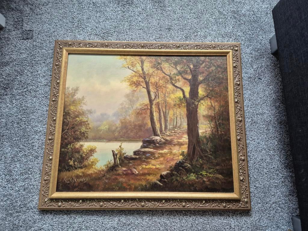 Schilderij HC hermans, Antiek en Kunst, Kunst | Schilderijen | Klassiek, Ophalen of Verzenden