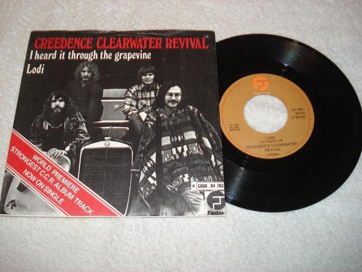 Creedence Clearwater Revival  Lodi    Grapevine   Nl  Orgine, Cd's en Dvd's, Vinyl Singles, Zo goed als nieuw, Single, Rock en Metal