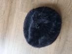 Zwarte meisjes baretje baret zacht 4 jaar omtrek 49 a 50cm, Ophalen of Verzenden, Zo goed als nieuw, 104 of kleiner, Meisje