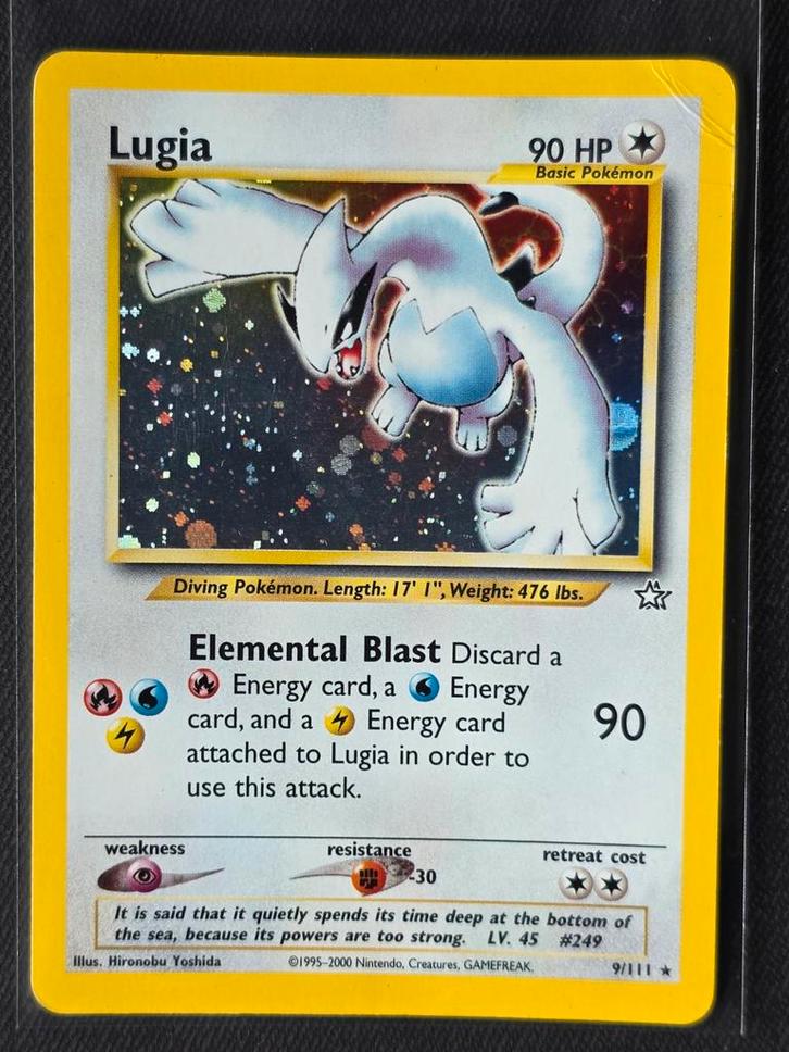 Lugia 9/111 Holo - Neo Genesis - Excellent / Good, Hobby en Vrije tijd, Verzamelkaartspellen | Pokémon, Gebruikt, Losse kaart