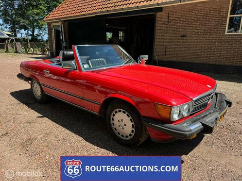 Mercedes 560SL Cabriolet, Auto's, Mercedes-Benz, Bedrijf, Te koop, SL, Open dak, Overige brandstoffen, Cabriolet, Rood, Gebruikt