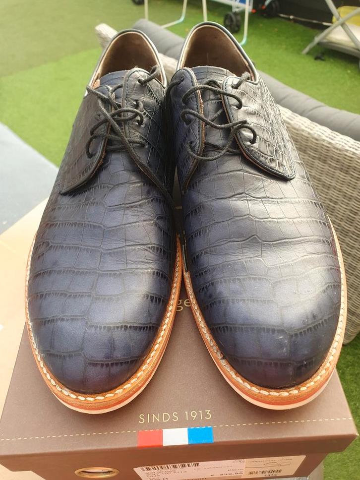 Gijs Herenschoenen Maat 9 1/2 H, Kleding | Heren, Schoenen, Zo goed als nieuw, Veterschoenen, Blauw, Ophalen of Verzenden