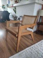 Hout ratan fauteuil, Ophalen, Riet of Rotan, 75 tot 100 cm, Zo goed als nieuw