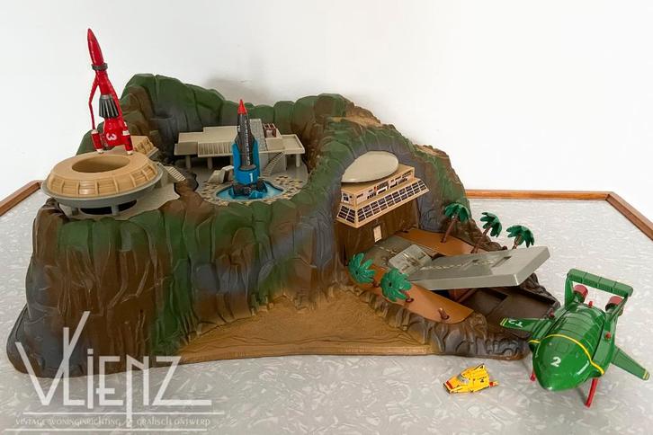 Vintage Matchbox Thunderbirds Tracy Island, eiland raketten, Verzamelen, Speelgoed, Gebruikt, Ophalen of Verzenden