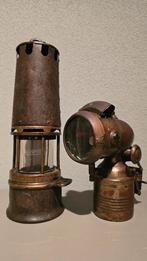 Antieke Ermex mijnwerkerslamp & carbidfietslamp, Ophalen of Verzenden