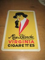 nogstalgische reclameblikken - miss blanche cigarettes retro, Ophalen of Verzenden, Zo goed als nieuw, Reclamebord