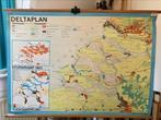 Schoolkaart het Deltaplan, Antiek en Kunst, Antiek | Schoolplaten, Ophalen of Verzenden, Aardrijkskunde