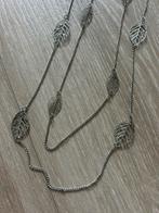 Lange ketting met blaadjes, Ophalen of Verzenden, Zo goed als nieuw, Zilver