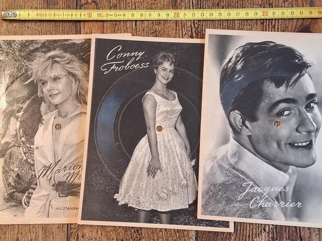 3 x'45/pict.disks: MARION MICHAEL-CONNIE FROBOESS-J.CHARRIER, Ophalen of Verzenden, Gebruikt, Foto of Kaart
