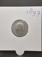 25 cent 1897 koningin Wilhelmina, Postzegels en Munten, Munten | Nederland, Zilver, 25 cent, Ophalen of Verzenden, Koningin Wilhelmina