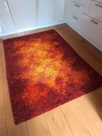 Vintage wollen vloerkleed 70 seventies oranje gemêleerd, Ophalen, Vintage, Zo goed als nieuw, 150 tot 200 cm