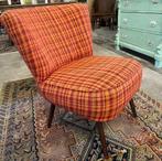 Vintage cocktailstoel, fauteuil jaren '60, Huis en Inrichting, Fauteuils, Ophalen, Hout, Gebruikt, Minder dan 75 cm