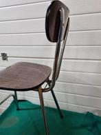 -	Keukenstoel formica vintage retro bruin, Ophalen of Verzenden