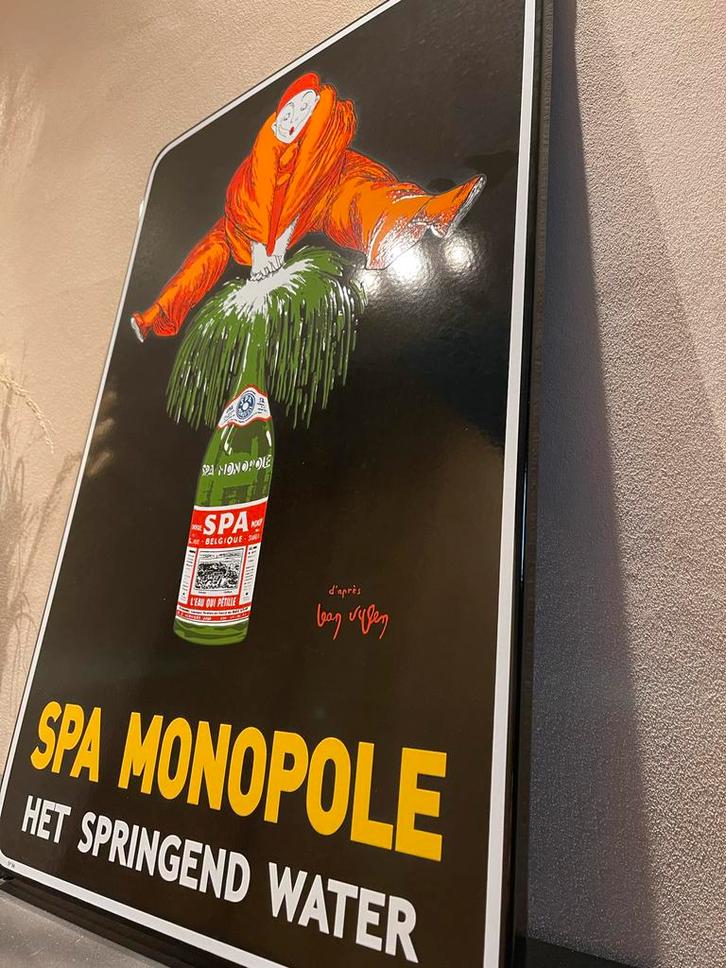Spa Monopole Emaille Reclamebord, Verzamelen, Merken en Reclamevoorwerpen, Zo goed als nieuw, Reclamebord, Ophalen